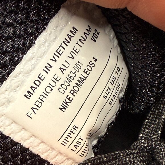 Nike Romaleos 4 Black Mens Weightlifting Shoes CD3463-001 VNDS Sz 10 - Picture 7 of 7